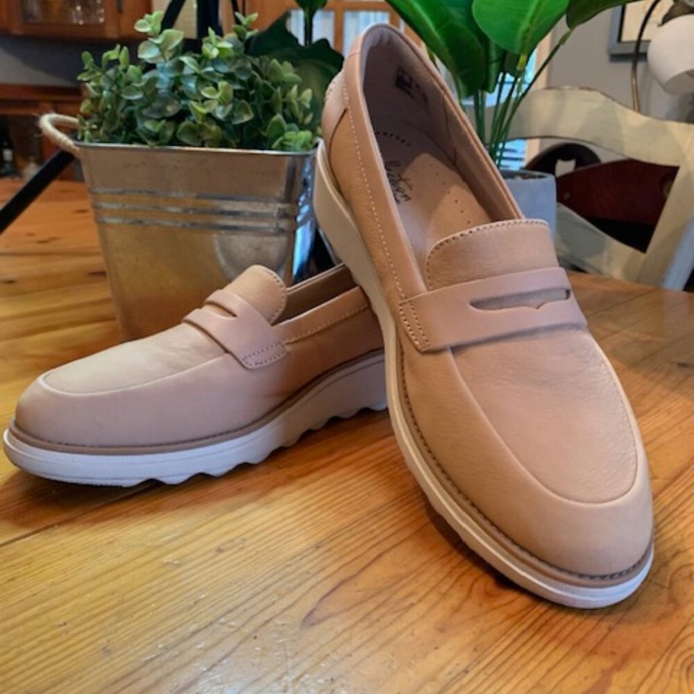 Collection by Clarks - tan leather loafers